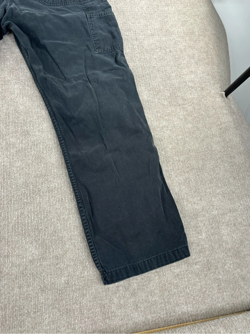 Carhartt Pants Mens 36x30 Black Relaxed Fit Canvas Carpenter Work B324-BLK